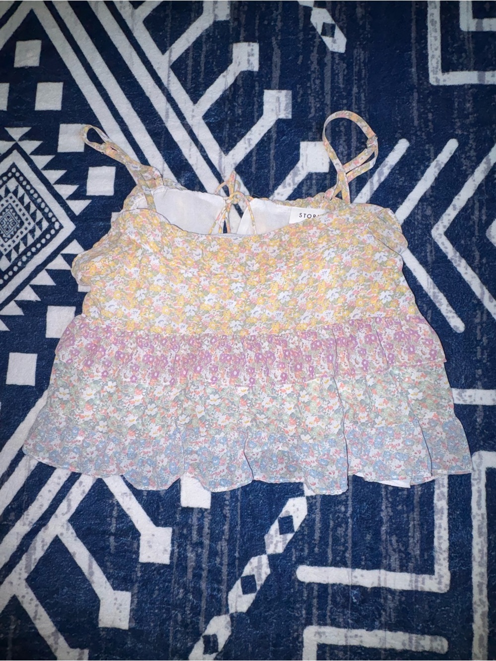 Storia Pastel Floral Tiered Camisole - Yellow, Pink, Mint, Light Blue
